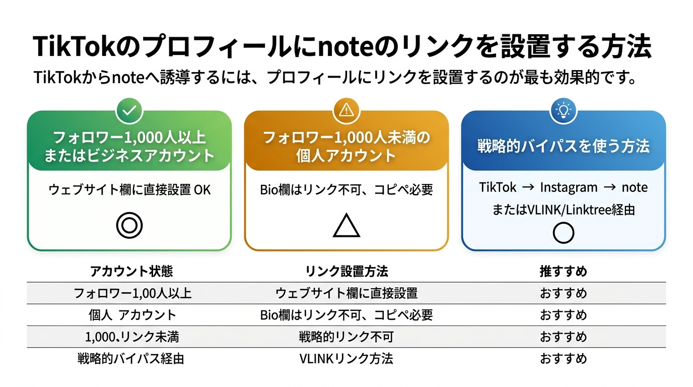 TikTokのプロフィールにnoteへのリンクを貼る